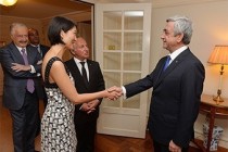 President receives French culture minister Fleur Pellerin