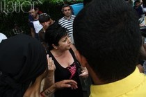 Участники акции протеста на проспекте Баграмяна заявляют о провокаторах