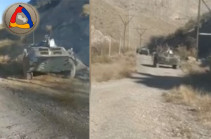Destroyed armored vehicles of Azerbaijani forces (video)
