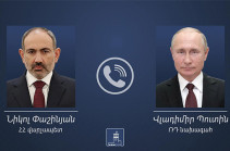 Armenia's acting PM holds phone conversation with Russia's Putin