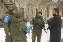 Российские миротворцы обеспечили безопасное посещение монастырского комплекса Амарас более 100 паломникам из Армении и жителям Нагорного Карабаха (Фото)