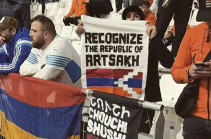 «Арцах – это Армения», «Шуши, а не Шуша» – акция армян на футбольном матче с азербайджанским клубом в Марселе