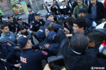 В Ереване подвергнуты приводу 66 участников акций протеста