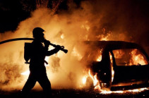 Крупный пожар на трассе Шуши-Бердзор: сгорели две армянские машины