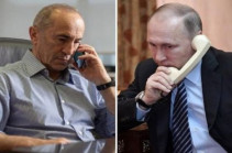 Роберт Кочарян поздравил Владимира Путина с победой на президентских выборах в России