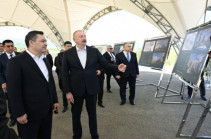 Алиев и президент Кыргызстана посетили оккупированный Арцах