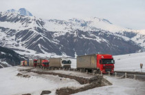 Ռուսաստանի և Վրաստանի սահմանին 600 բեռնատարներից բաղկացած հերթ է գոյացել