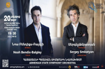 Հայաստանի պետական սիմֆոնիկ նվագախմբի հետ ելույթ կունենա հանրահայտ ջութակահար Նոա Բենդիքսը