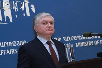 Глава МИД Армении Э.Налбандян отбудет в Брюссель