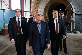 Armenian president visits Teghut copper-molybdenum mine 