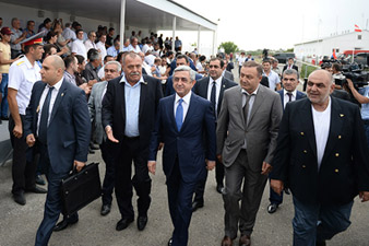 ՀՀ նախագահ Սերժ Սարգսյանը գտնվել է նետաձգության առաջնությանը