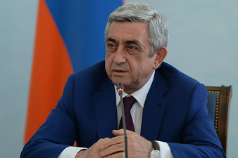Armenian president objects to arming of border residents 
