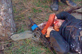 Azerbaijani mass media release false photo of neutralized saboteur 