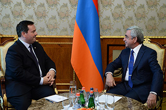 Президент Армении Серж Саргсян принял Джейсона Кенни