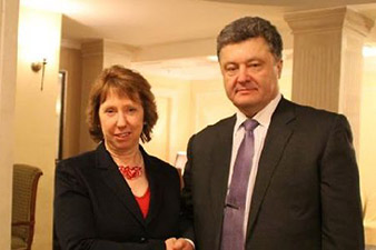 Встреча Порошенко и Эштон началась в Минске
