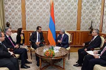 Armenian president receives French MPs 
