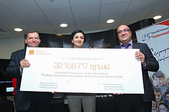Orange. 27 մլն դրամ է նվիրաբերվել «Պահենք երեխաներին ընտանիքում» ծրագրին