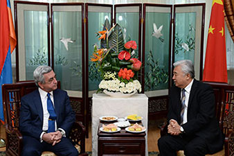 Serzh Sargsyan offers congratulations on 65th anniversary of PRC 