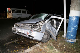 Վթար՝ Երևանում. 25-ամյա վարորդը գիտակցության չգալով մահացել է
