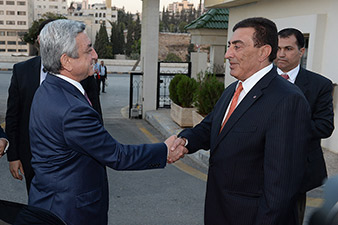Президент Армении встретился с руководством парламента Иордании