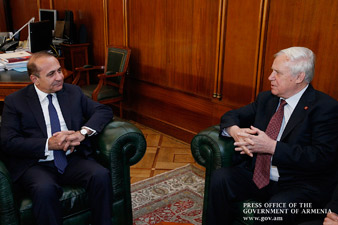 Armenian prime minister receives Nikolay Ryzhkov 