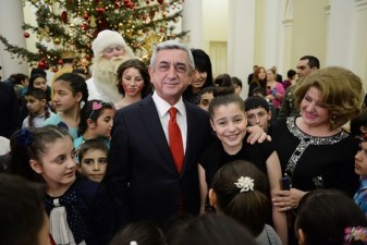 Armenian president’s residence hosts children of military and veterans