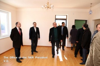 Bako Sahakyan participates in housewarming in Martakert region