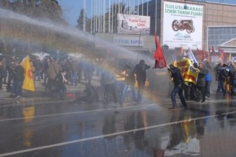 Turkish police use water cannon on protestors decrying religion in schools
