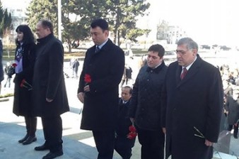 Delegation led by E. Sharmazanov on visit to Vienna