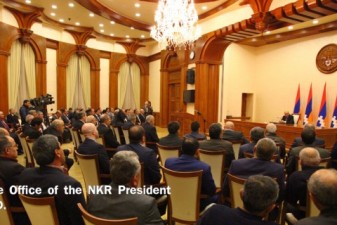 Президент НКР принял ветеранов освободительной борьбы и представителей “Дашнакцутюн”