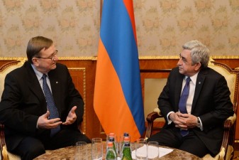 Президент Армении принял министра юстиции Литвы