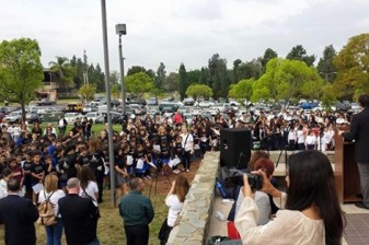 Over 600 California Armenian School Students Commemorate Genocide in Montebello