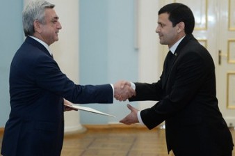 Նախագահին հավատարմագրերն է հանձնել Հայաստանում Թուրքմենստանի նորանշանակ դեսպանը