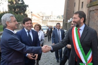 President Serzh Sargsyan today held a meeting with Rome Mayor Ignazio Marino