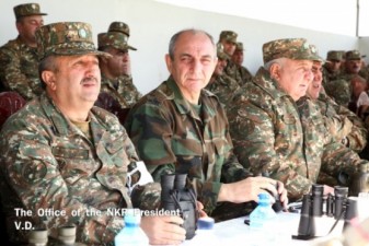 Karabakh President attends assembly of Defense Army military divisions