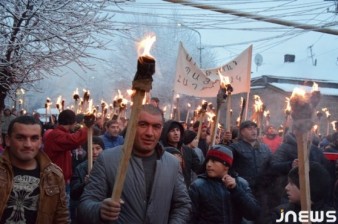 Torchlight procession in Samtskhe-Javakheti: Participants call on Georgian authorities to recognize Armenian Genocide
