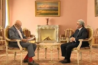 Президент Армении Серж Саргсян отвечает на вопросы Владимира Познера