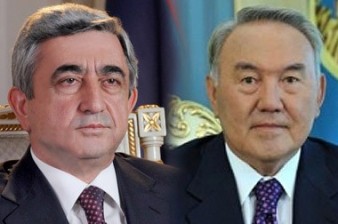 Սերժ Սարգսյանը շնորհավորել է Նուրսուլթան Նազարբաևին նախագահի պաշտոնում վերընտրվելու կապակցությամբ