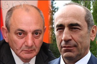 Robert Kocharyan congratulates President Sahakyan