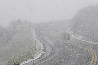 Snowfall reported in Armenia’s Sevan