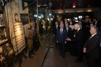 President Serzh Sargsyan visits the united States Holocaust memorial museum