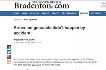 Armenian Genocide didn't happen by accident