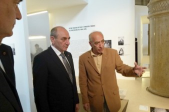 Bako Sahakyan attends Armenian Genocide exhibition in Paris City Hall