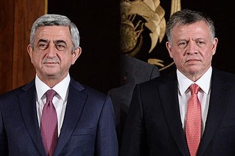 Президент Армении поздравил короля Иордании с Днем независимости