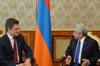 Президент Армении обсудил с министром энергетики РФ перспективы сотрудничества