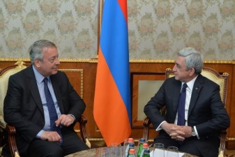 Президент Армении принял главу французской компании «Veolia» Антуана Фреро