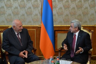 Armenian president receives Chief Justice of the Constitutional Court of Czech Republic