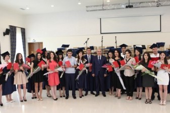 Galust Sahakyan Hands Diplomas to the Graduates