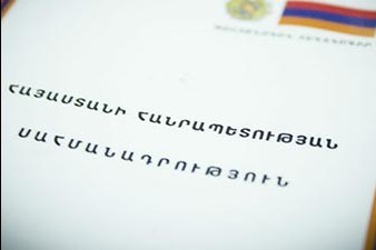 Draft of Chapters 1-7 of amended Armenian Constitution available to public