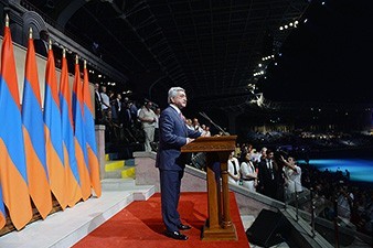 Президент Армении принял участие в церемонии открытия Шестых летних Всеармянских игр